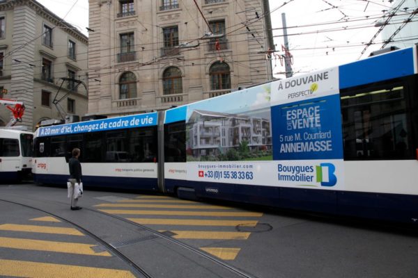 Covering de tramway pour le projet immobilier Perspectiv' à Douvaine